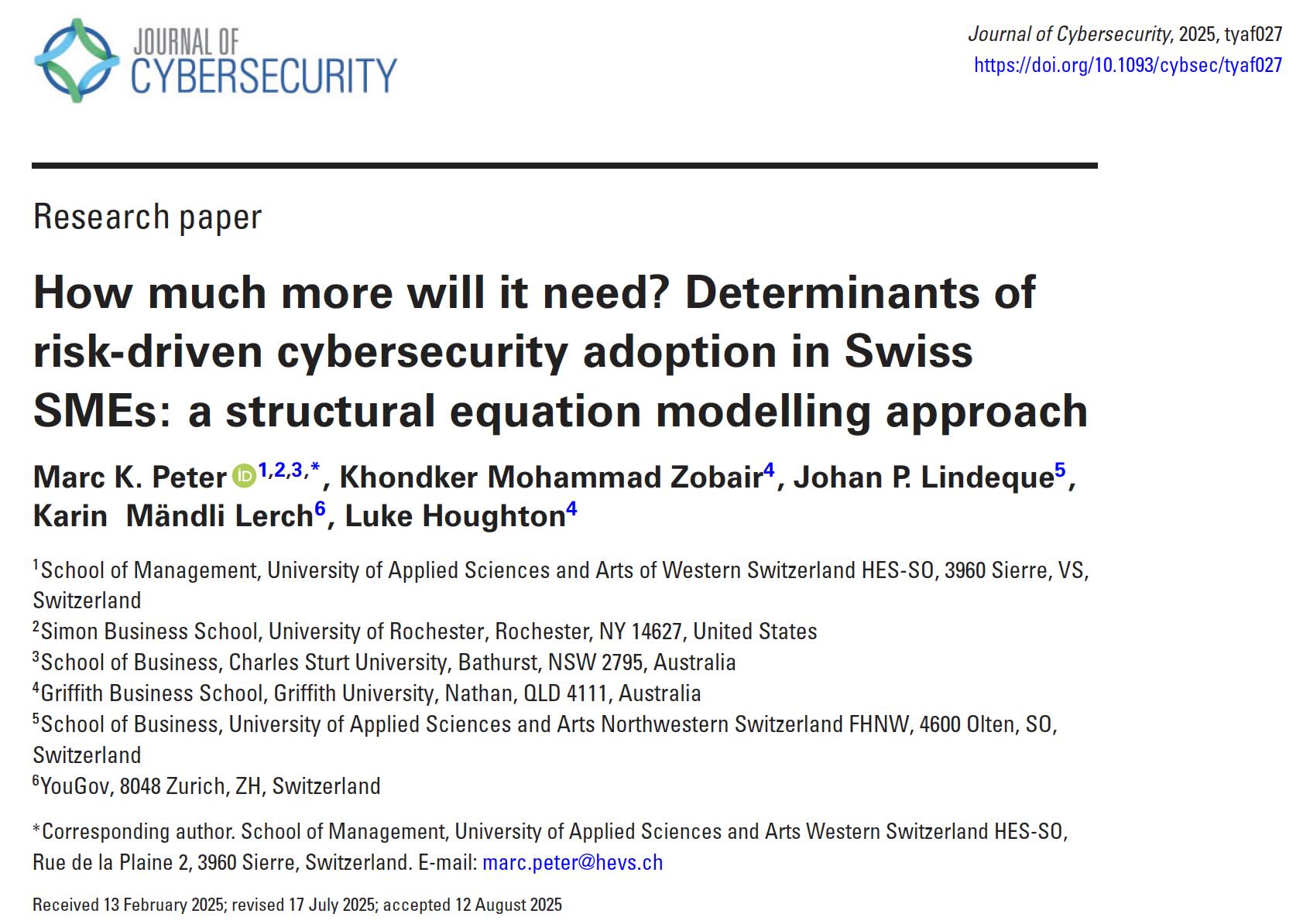 journal of cybersecurity research paper